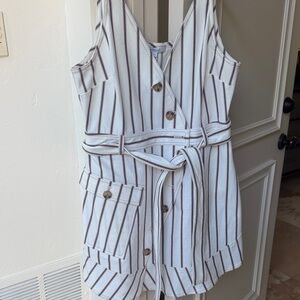 New Derek Lam Sleeveless Button-Down Dress with Belt